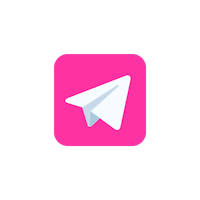 the telegram logo on a pink background